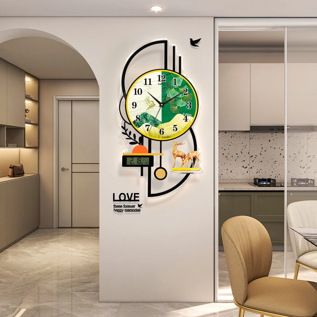 创意挂钟客厅餐厅简约大气家用时尚挂墙时钟静音挂表挂墙钟表