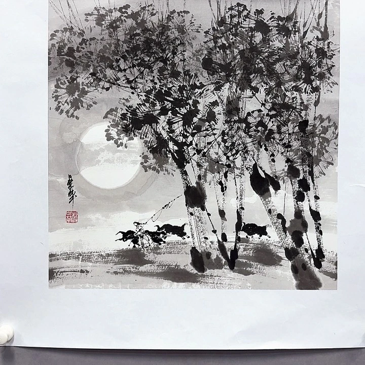 国画亲笔手绘放心去藏