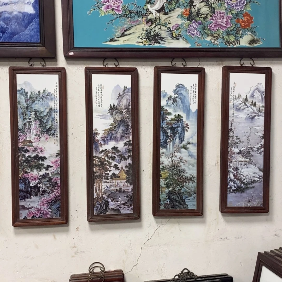 瓷片80*28*4 景德镇瓷板画柴窑烧制