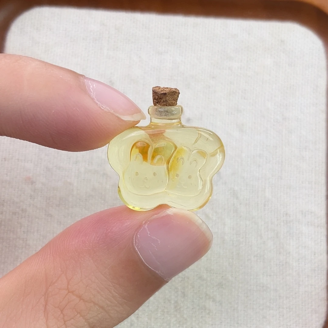 琥珀未镶嵌珠宝奇石许愿瓶