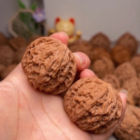 吊坠文玩核桃39全品红磨盘