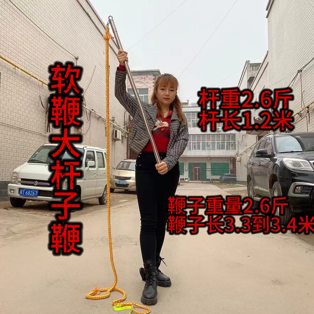 软鞭大杆子鞭，不锈钢杆子麒麟鞭