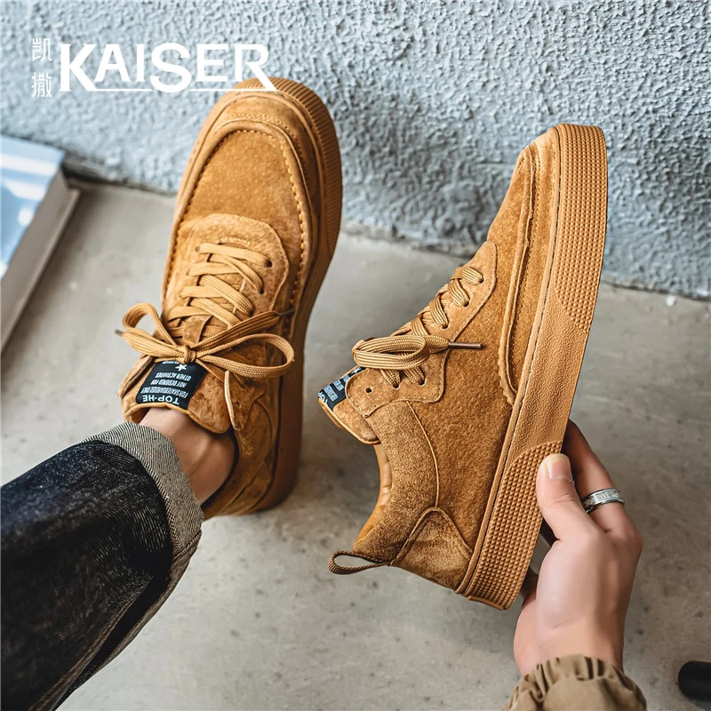 凯撒休闲男鞋冬季潮流复古男士板鞋百搭时尚运动鞋工作潮鞋-DV888