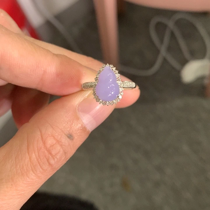 翡翠18K金镶嵌戒指翡翠