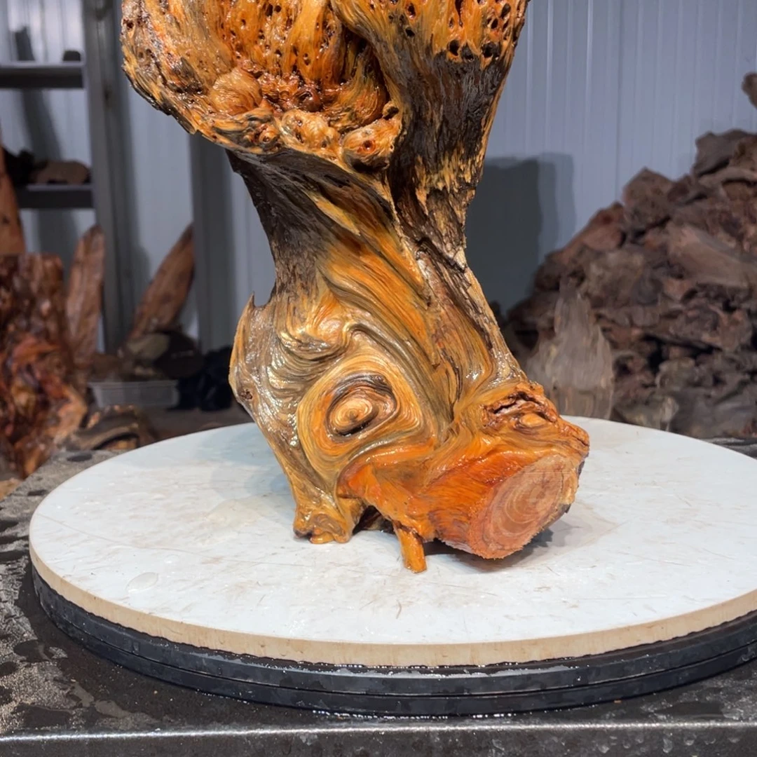 勇***心木猛子琥珀木摆件49