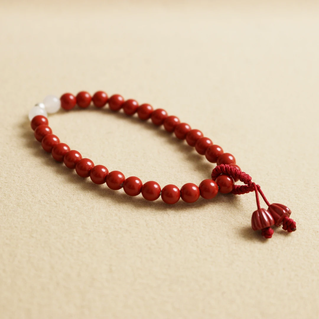 含辰砂工艺品红砂手串 高含量保真手串