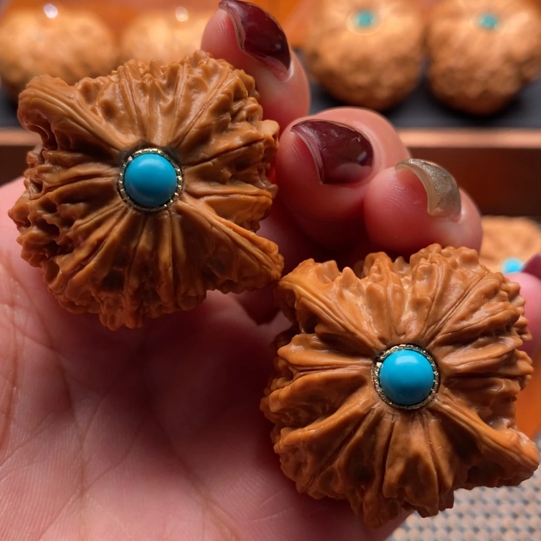 文玩核桃把件39尺寸磨盘狮子头