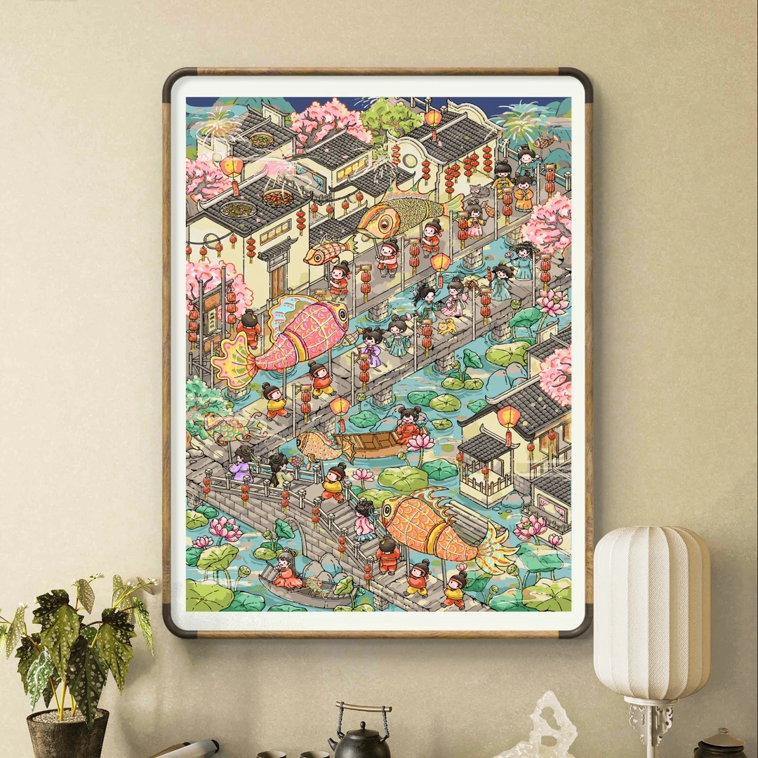 【7月上新直播链接】DIY数字油画油彩画填充丙烯治愈油画数字画涂色