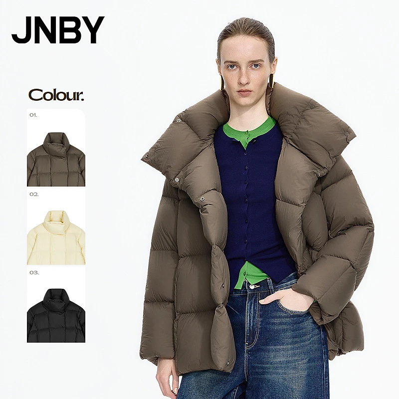 【商场同款】JNBY/江南布衣25冬新品羽绒服H型宽松立领5P0C11120