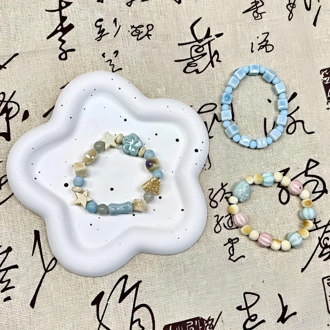 精美手工陶瓷手串简约百搭DIY国风手串