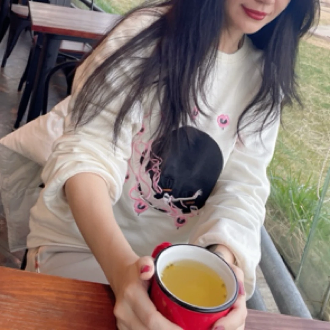 印花长袖春季女常规小众日系休闲圆领花朵韩版卫衣上衣宽松