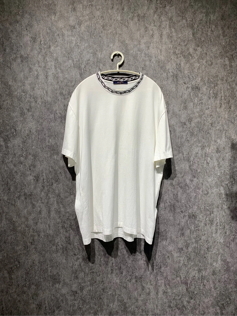 99新  【LV】领口链条白色短袖/4L码/Y7877805