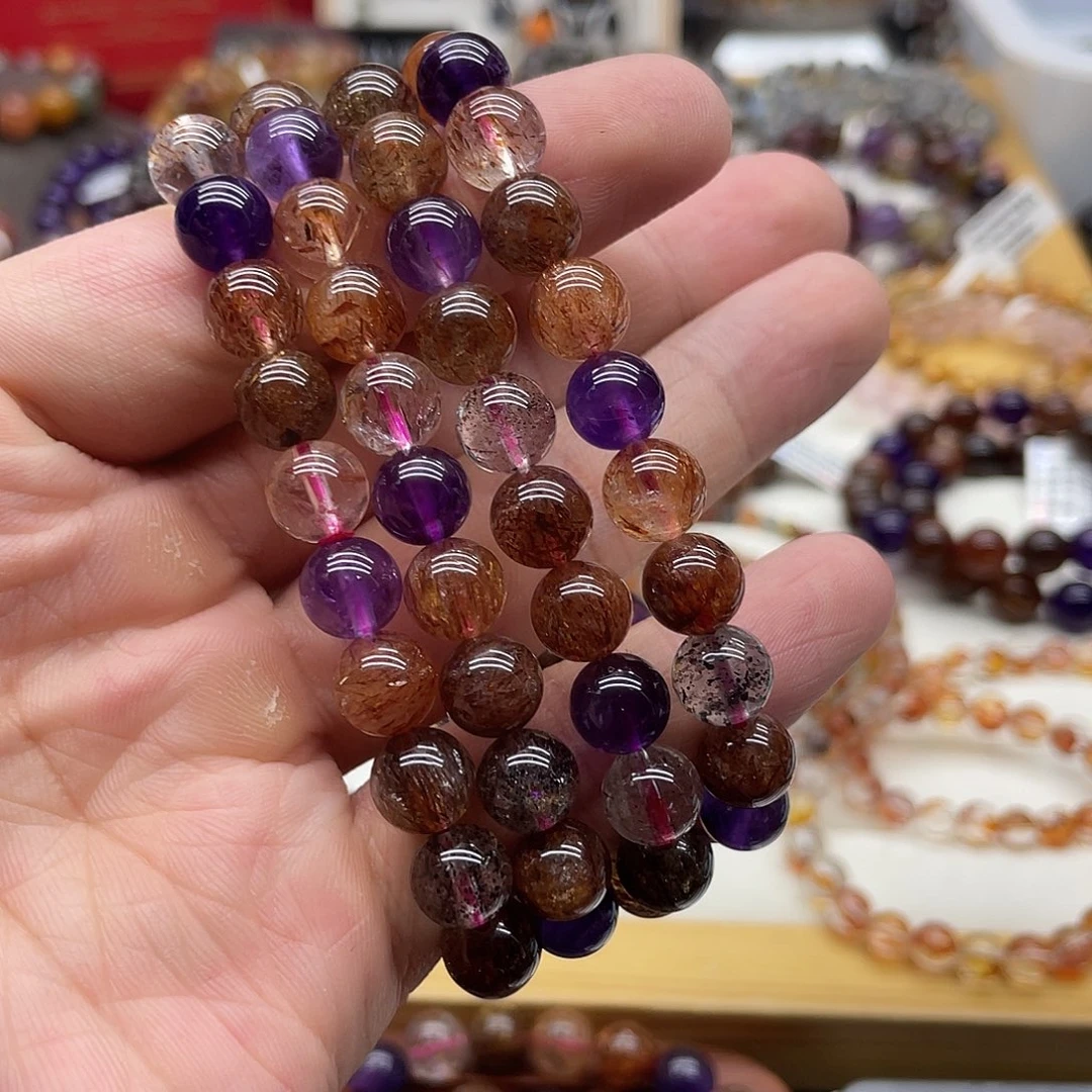 水晶手串未镶嵌多样性发货发一条