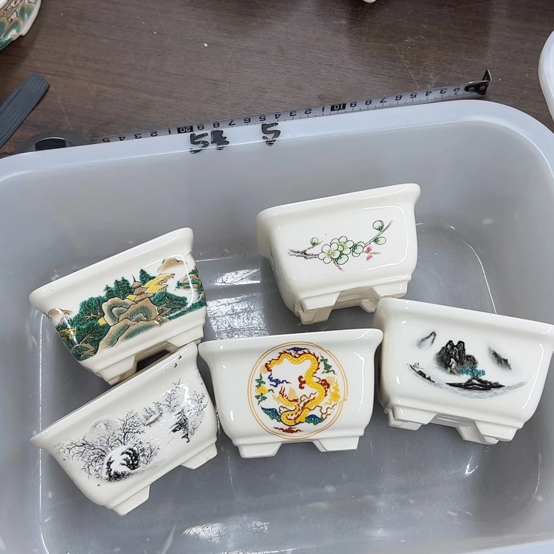 紫砂花盆5号瑕疵5个8.5/5cm