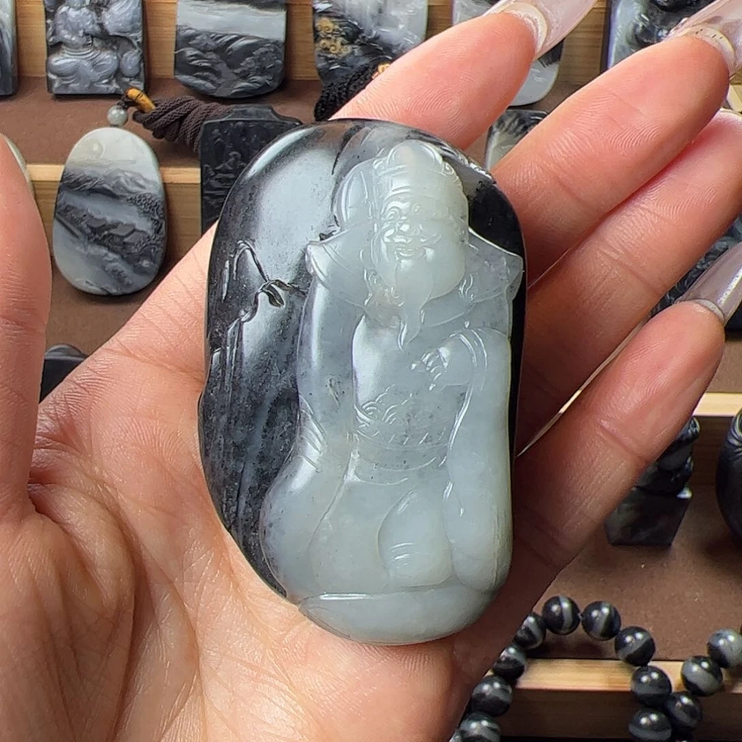 和田玉把件未镶嵌光**落