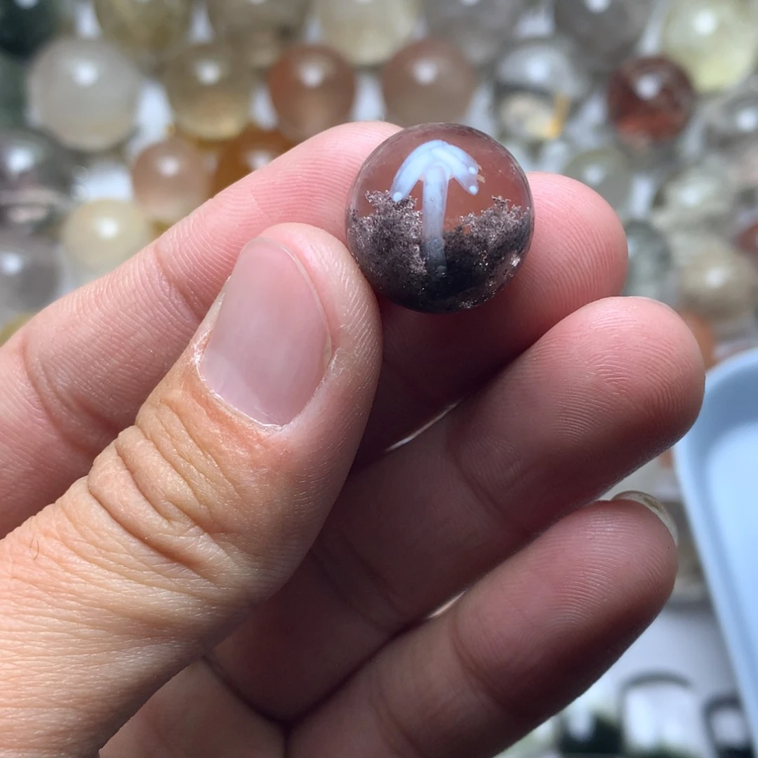 水晶珠宝半成品未镶嵌？*紫幽灵球