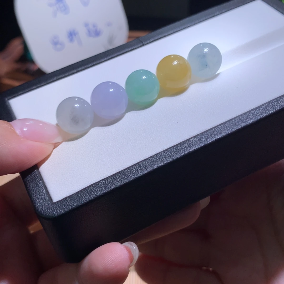 散珠翡翠特价五福卡12