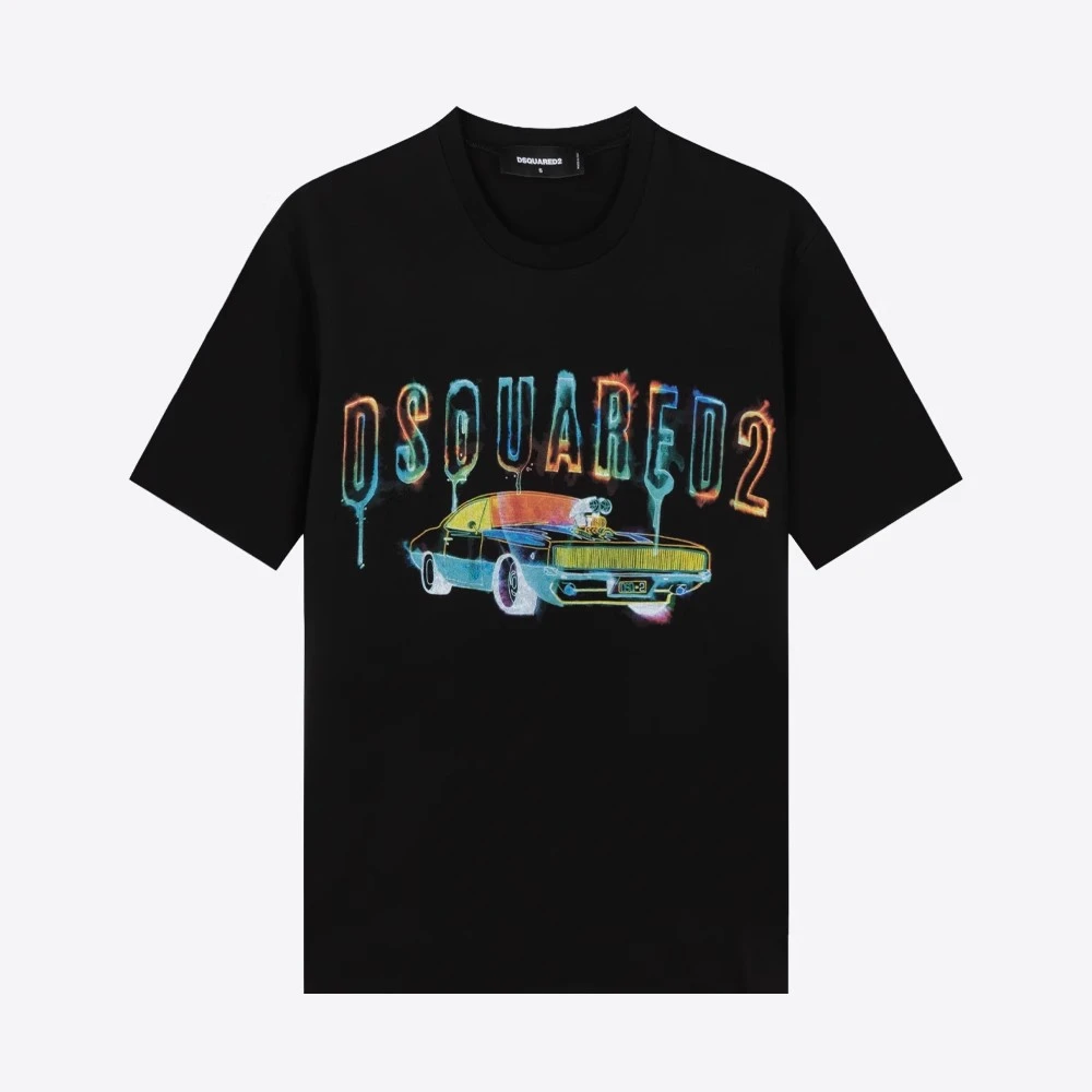 DSQUARED2 D2二次方印花男短袖T恤S74GD0993S23009900