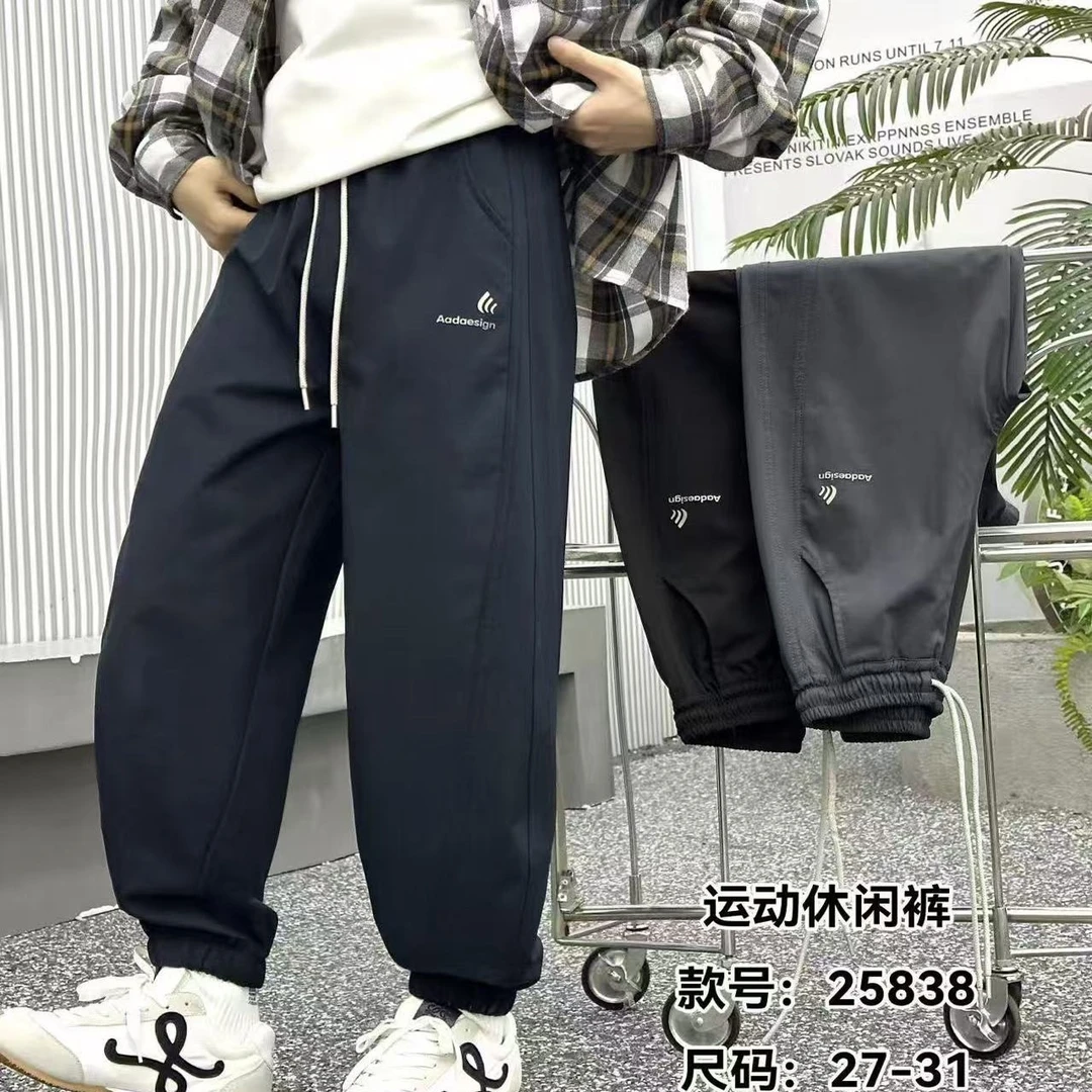 男童秋款口袋胶印Aad休闲裤 25838（140-170）