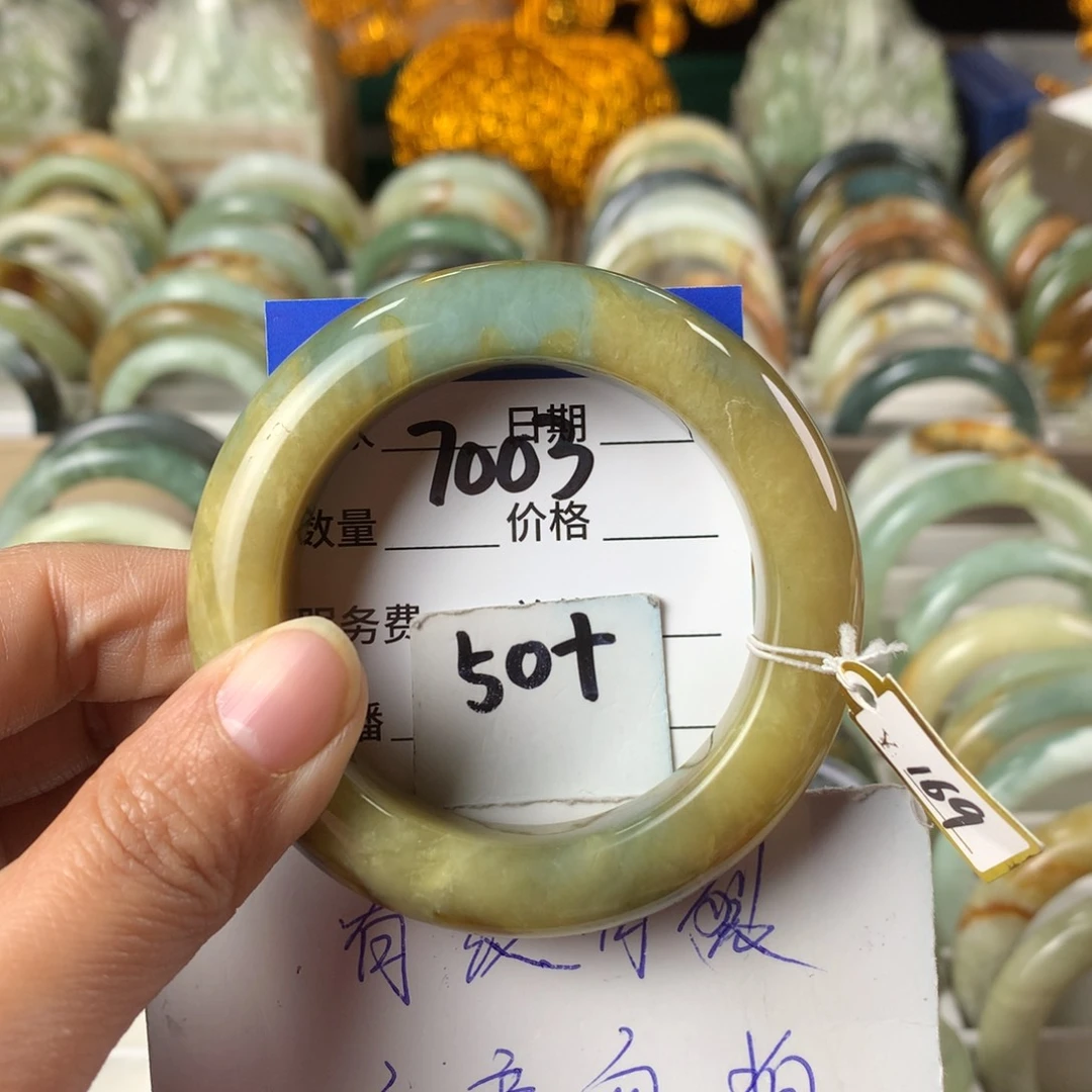 蛇纹石玉手镯未镶嵌7003