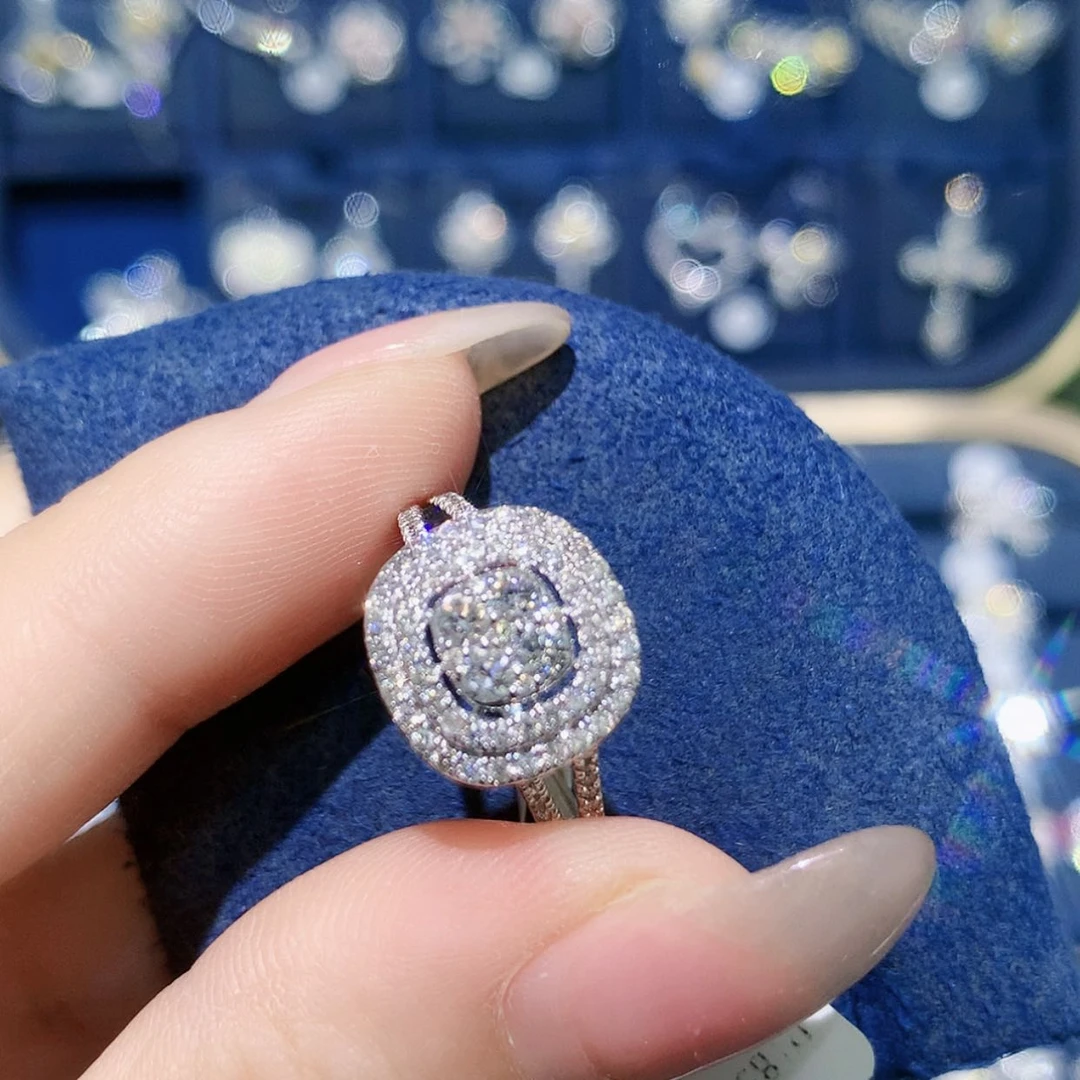 【闪购商品】铂Pt850镶嵌戒托钻石