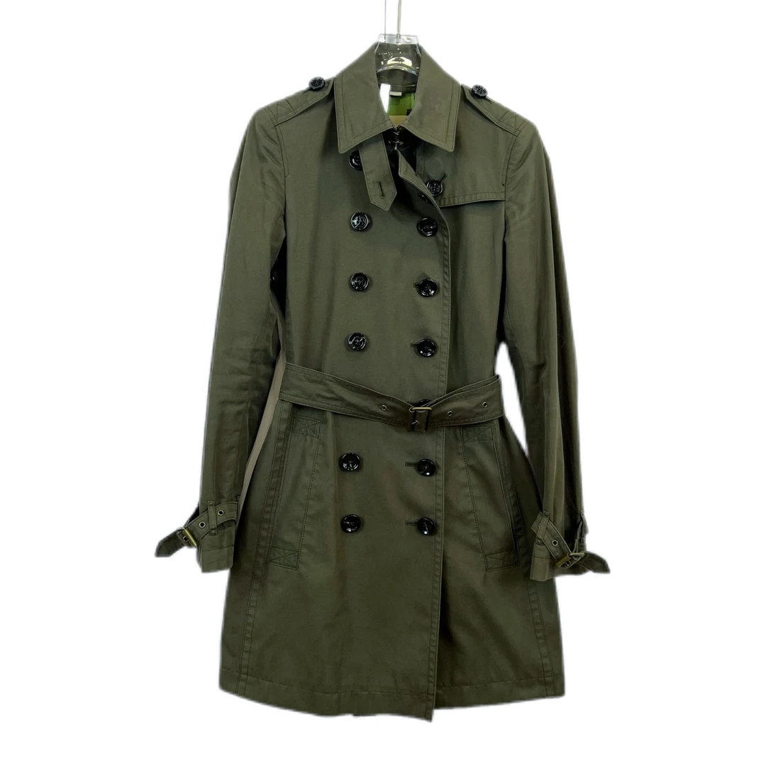 99新 BURBERRY/博柏利 010278 双排口收腰风衣外套 36码