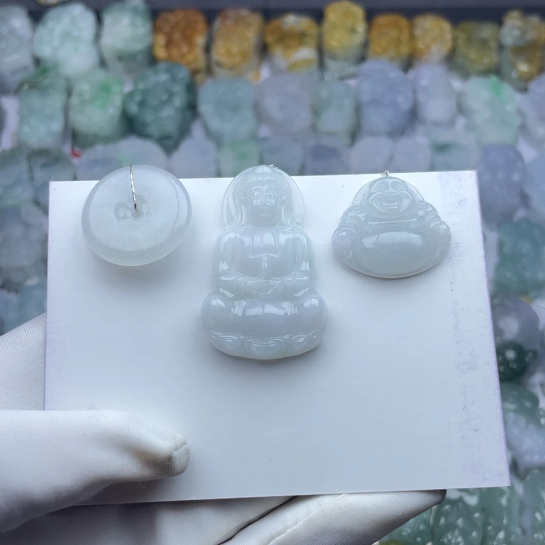 翡翠颈饰未镶嵌干**?挂件