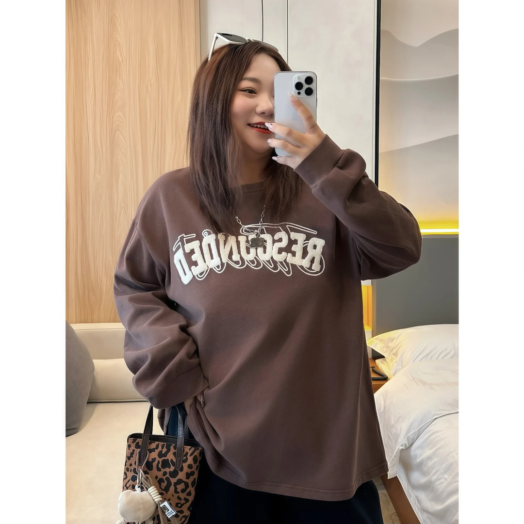 断码捡漏~雅痞猎装 / 加厚澳绒重工毛巾绣卫衣12036花契200斤胖mm