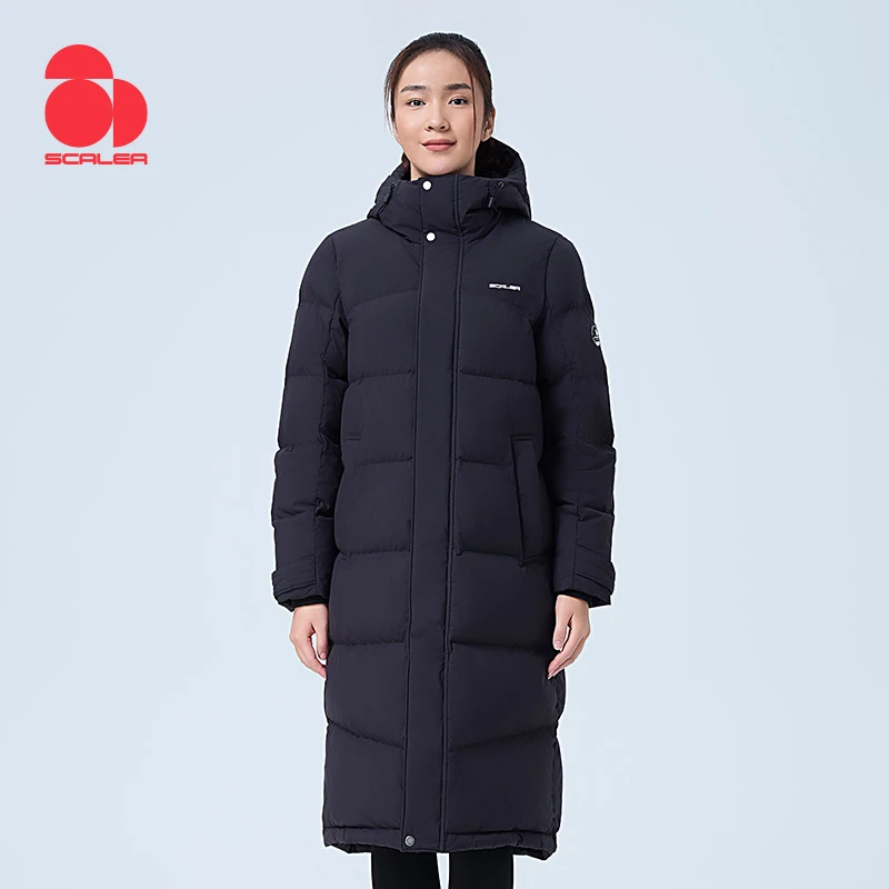 思凯乐情侣长款羽绒服户外防风保暖长款羽绒外套
