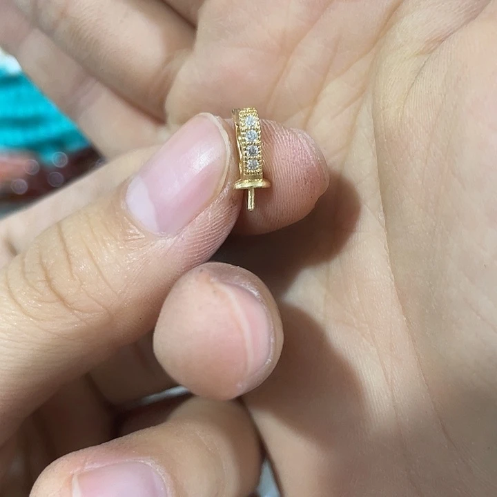 合金玛瑙/玉髓珠宝半成品5个带钻万能扣