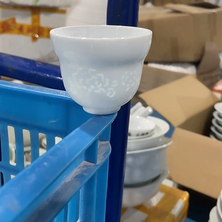 瓷片玉泥玲珑牡丹葫芦主人杯两个包邮