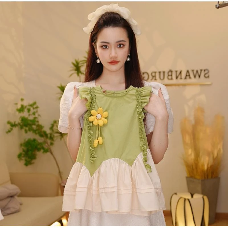 【Y.d3376】25夏季新款女童拼接网纱背心裙女宝洋气甜美连衣裙