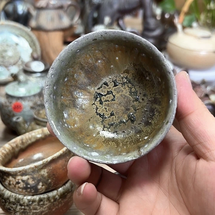柴烧窑底杯  柴烧清仓福利