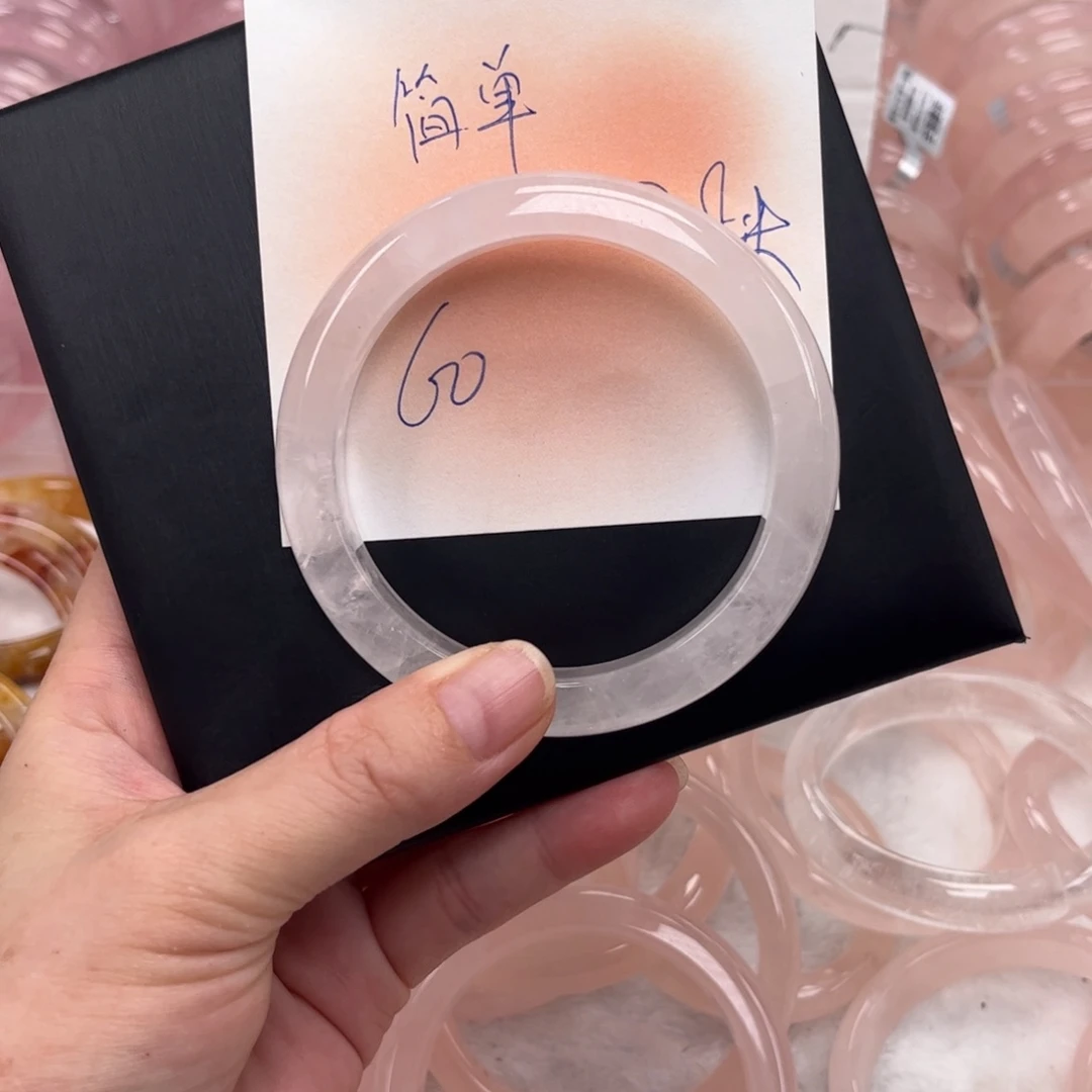 水晶手镯未镶嵌白幽灵60