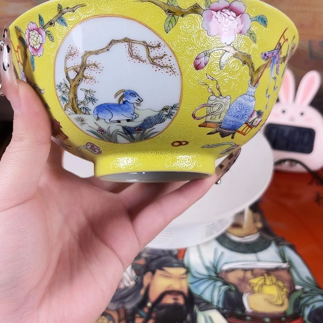 摆件?**、珐琅彩青花摆件赏碗