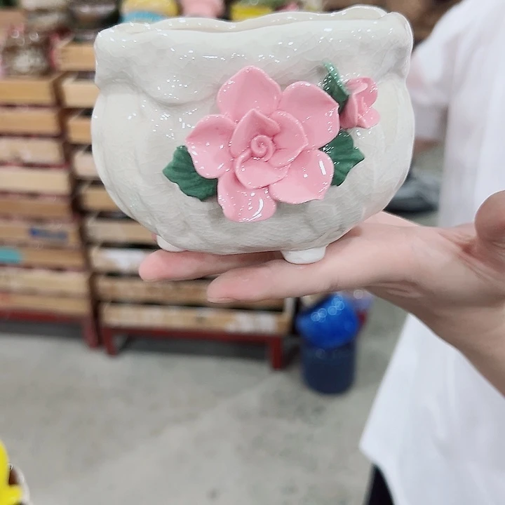 有孔，满10元发货多肉陶瓷花盆