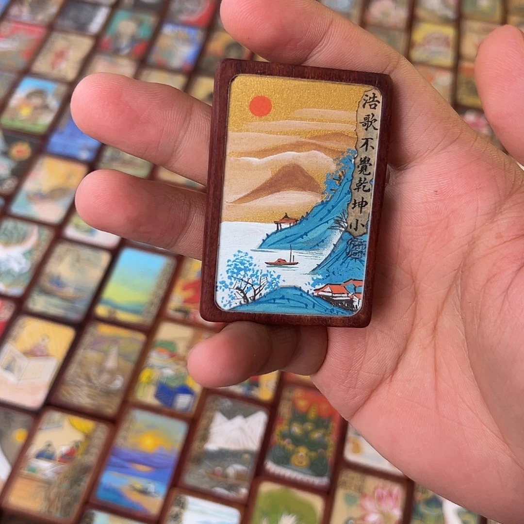 大***梨竖款浩歌不觉乾坤小