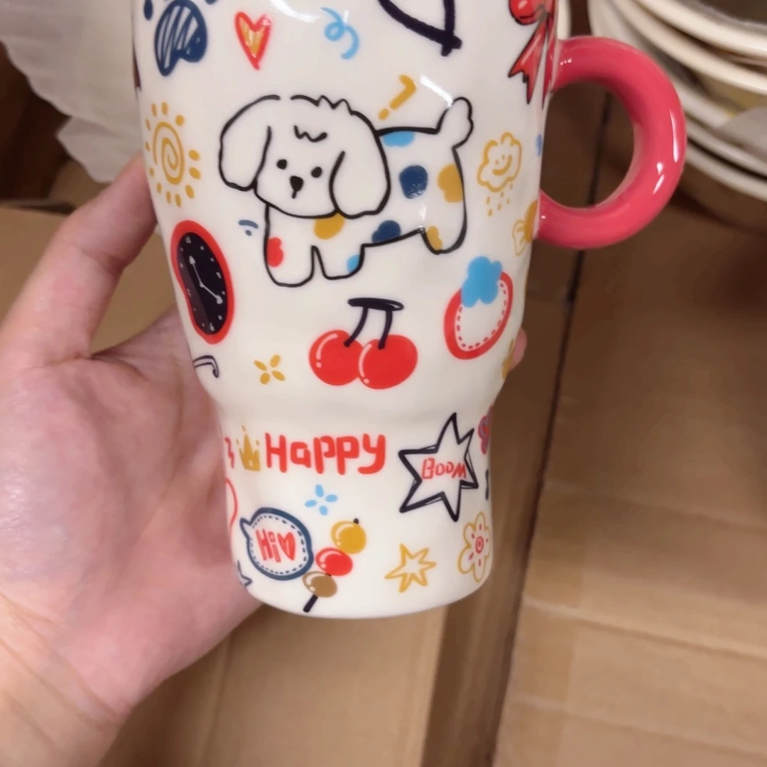 陶萌趣小狗大号手捏杯