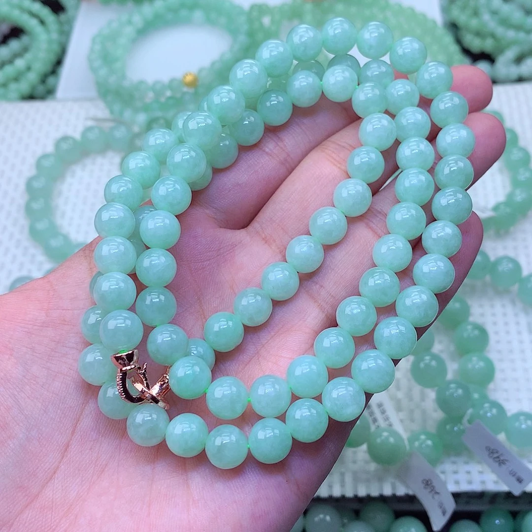 翡翠未镶嵌毛衣链