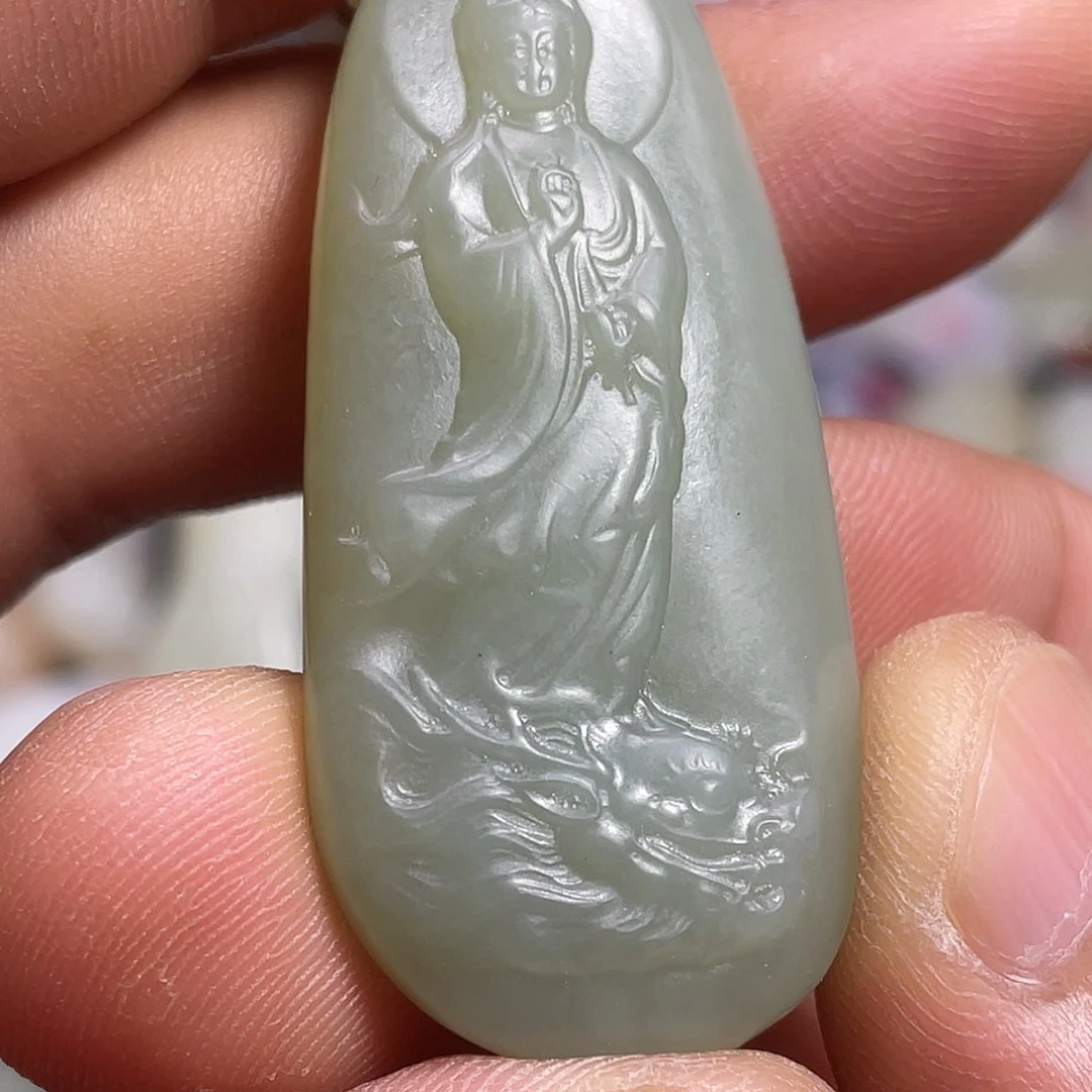 和田玉（糖玉）未镶嵌颈饰吊坠