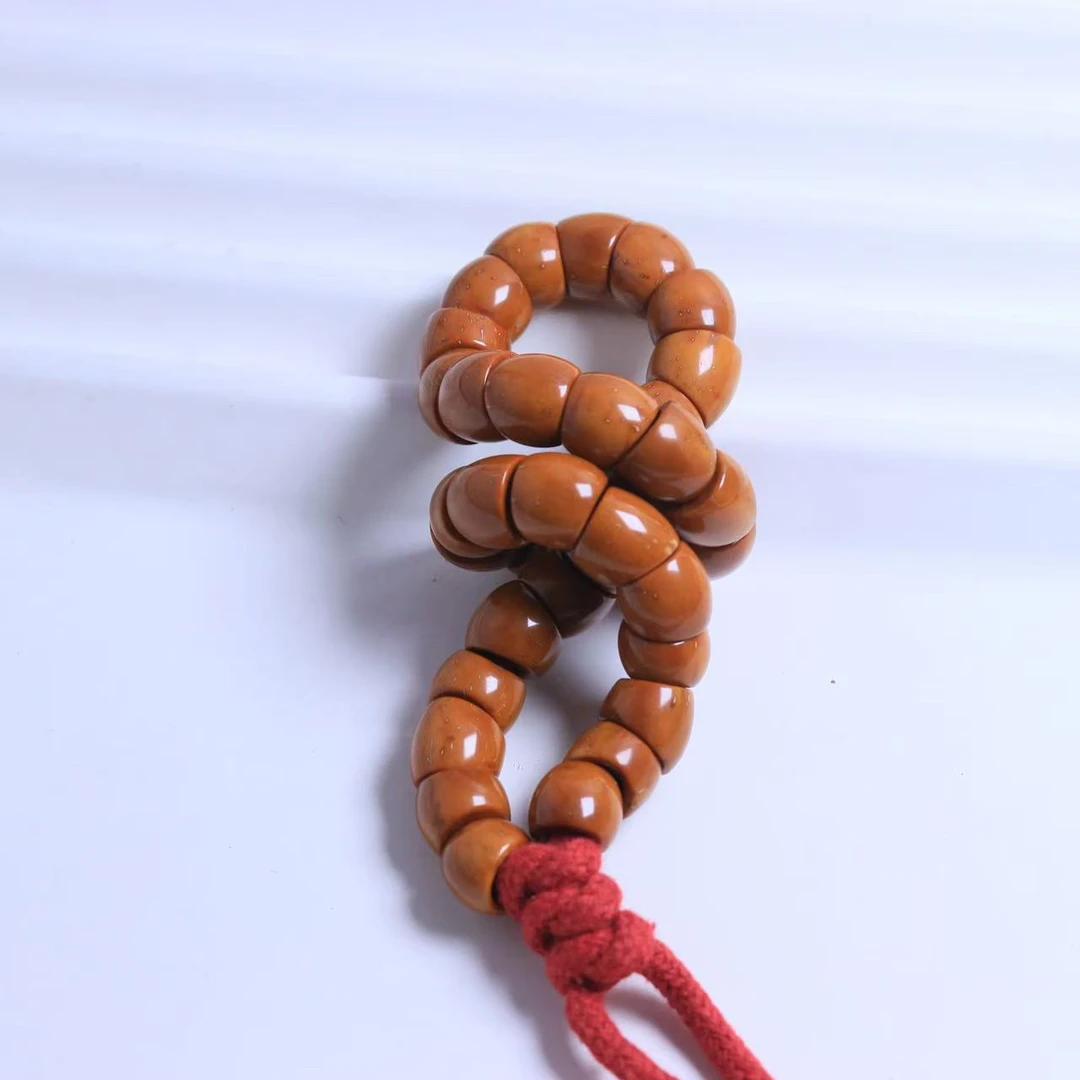 原生态天然黄皮紫金鼠大肠男女同款解压菩提手串招财鼠文玩手持