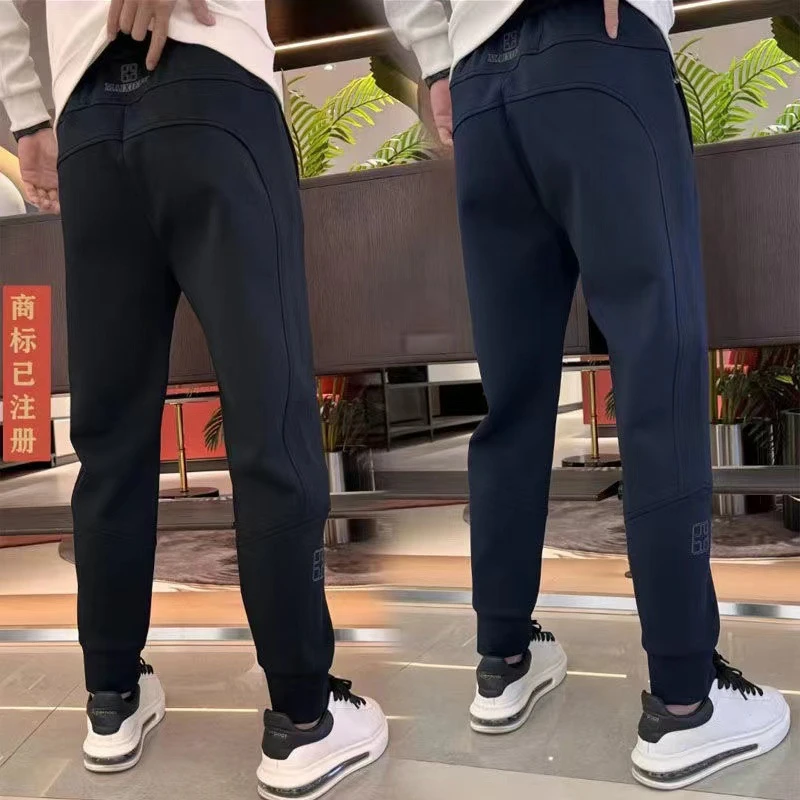 加厚新款简约百搭休闲裤男韩版修身潮流小脚男款卫裤秋冬哈伦裤子