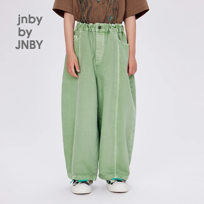 新款江南布衣童装宽松牛仔长裤24秋男女童1O9E10930