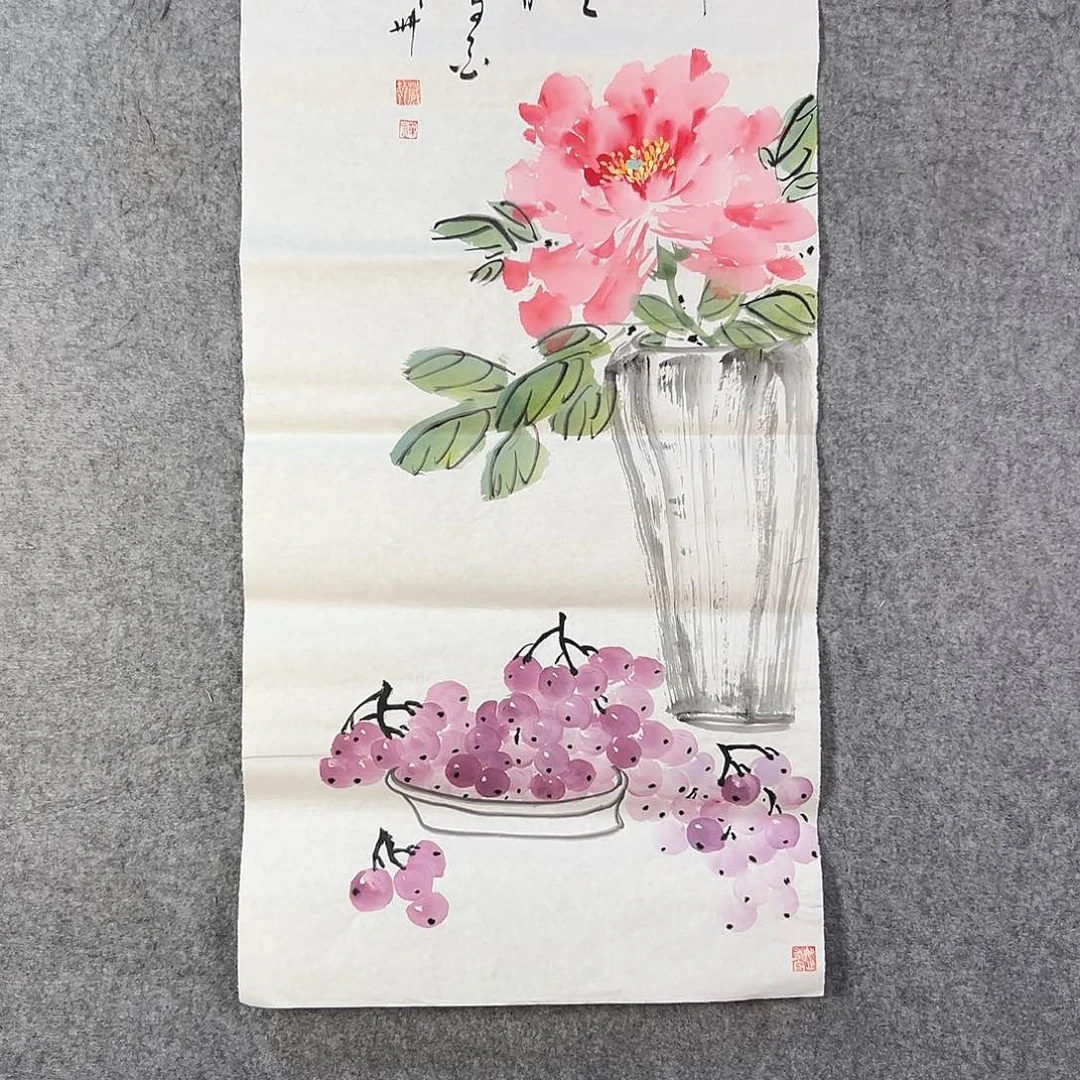 国画869 花鸟在此处飞翔也不太方便