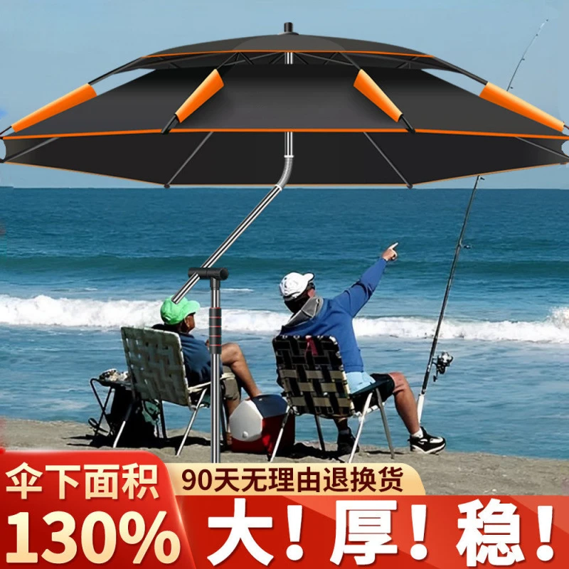 钓鱼伞大钓伞防雨万能防晒垂钓户外钓伞钓鱼防风伞拐杖万向钓鱼伞