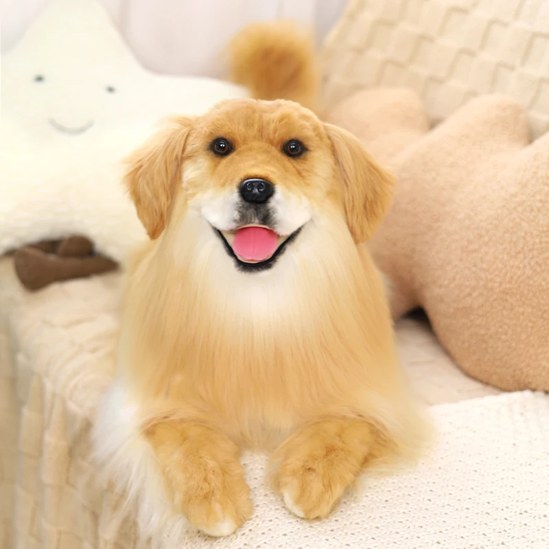 美国卡豆金毛犬宠物毛绒玩偶大狗狗公仔布偶毛绒玩具礼物仿真小狗