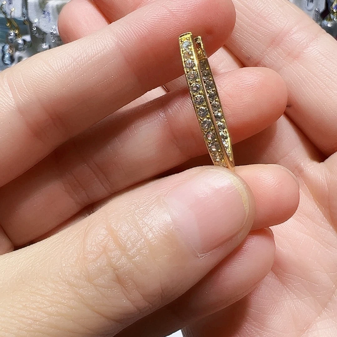 耳饰托帕石银S925镶嵌