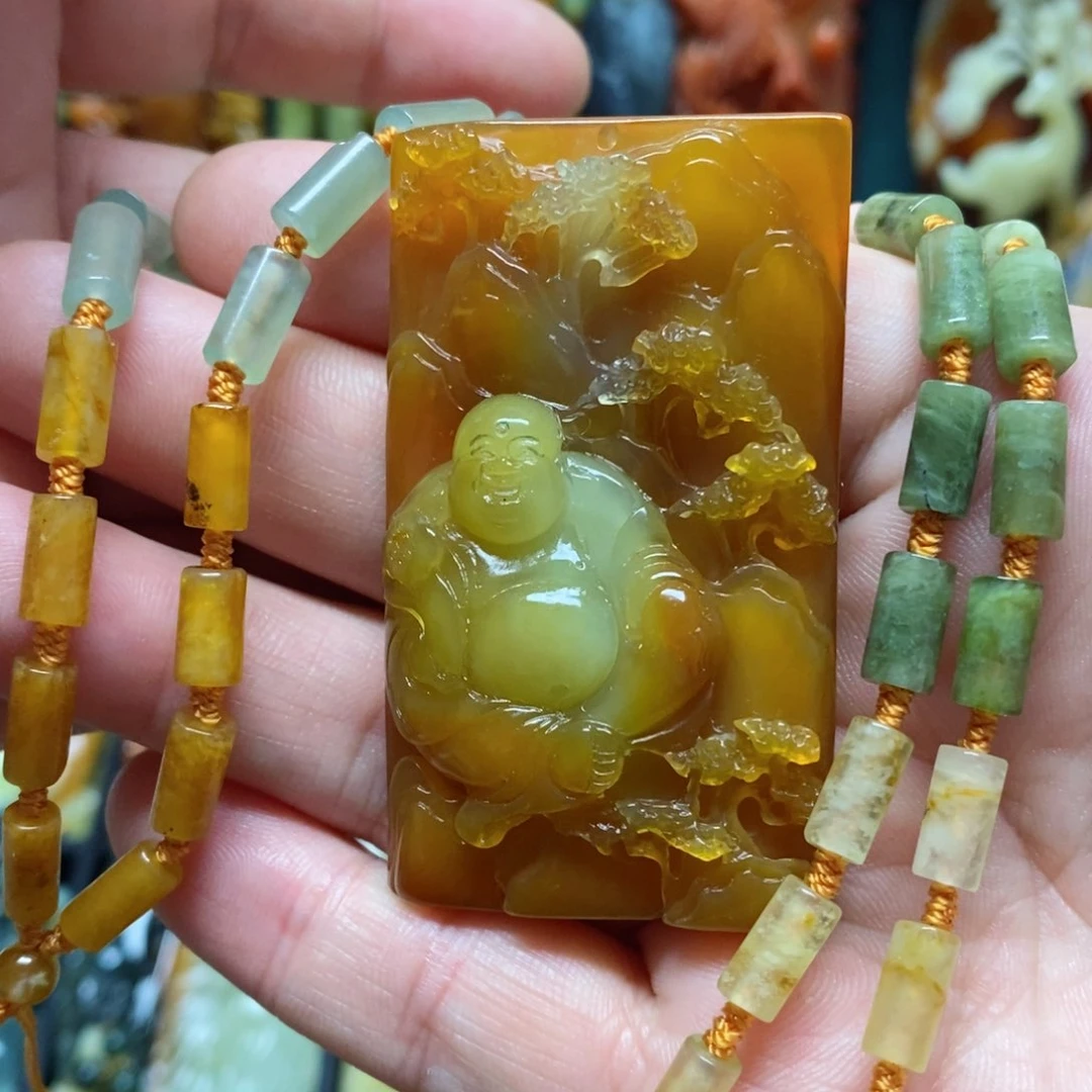 岫玉吊坠(赠链)未镶嵌洋*