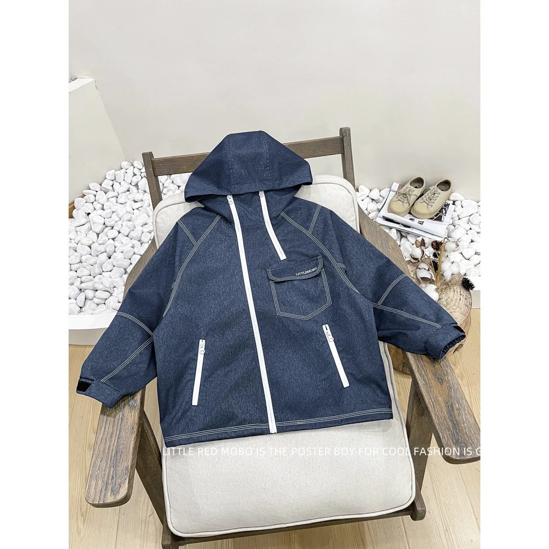 【9.2新款】童装男儿童休闲防水防风连帽外套2025春秋新款MMY831263