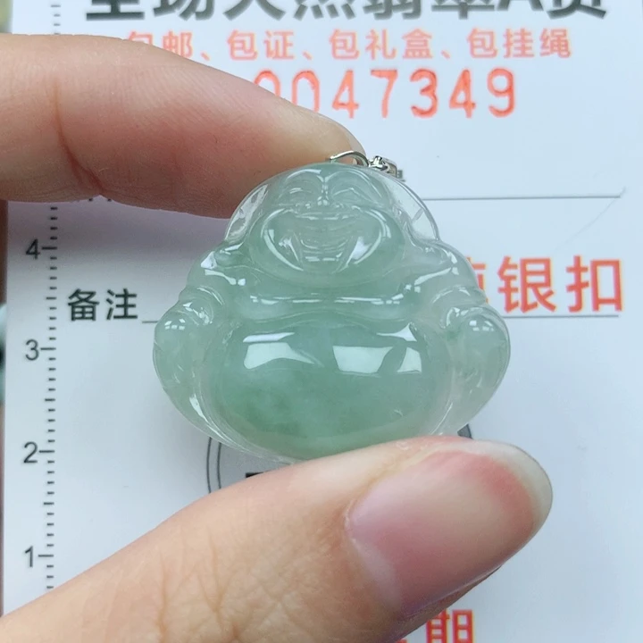 翡翠颈饰银S925镶嵌天然翡翠a货